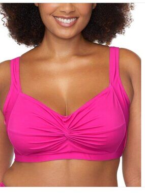 Raisins Curve Trendy Plus Size Sasha Twist Front Bikini Top Costa Ruched Bikini